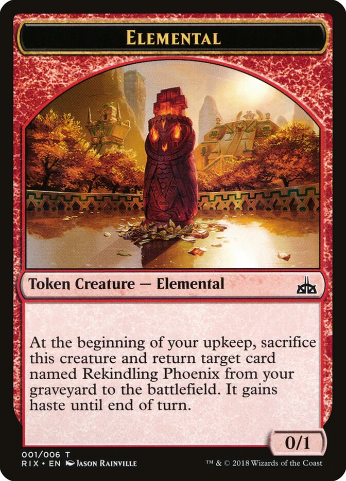 Elemental, Rivals of Ixalan Tokens · 001