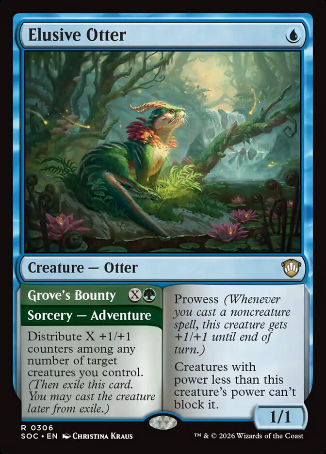 Elusive Otter // Grove's Bounty, Secrets of Strixhaven Commander · 0306