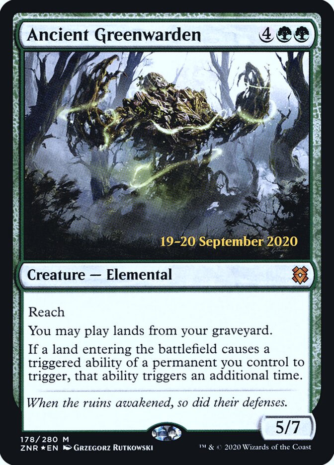 Ancient Greenwarden, Zendikar Rising Promos · 178/280
