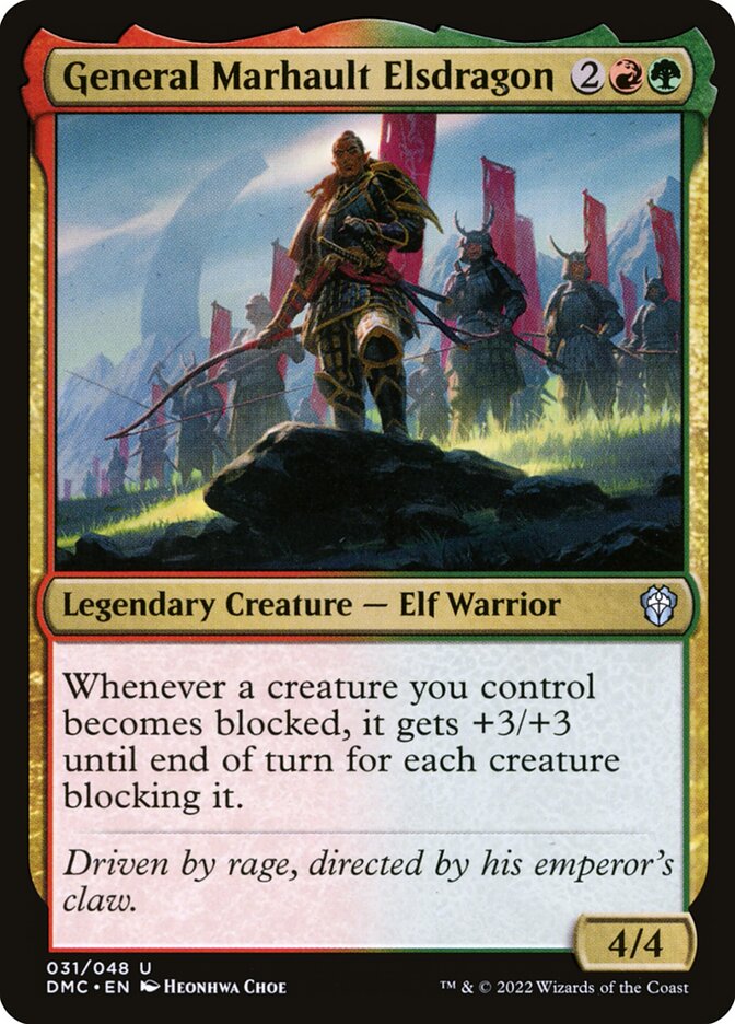 General Marhault Elsdragon, Dominaria United Commander · 031/050