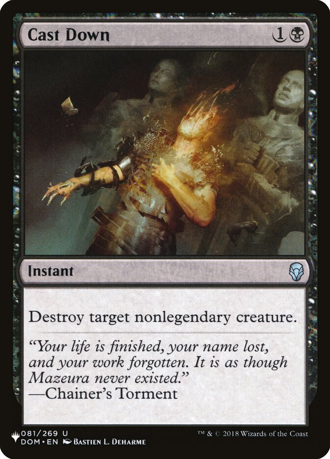 Cast Down, The List · dom-81