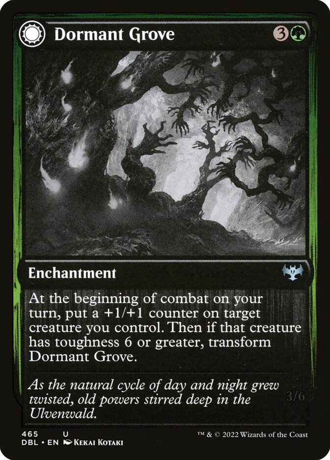 Dormant Grove // Gnarled Grovestrider, Innistrad: Double Feature · 465/534