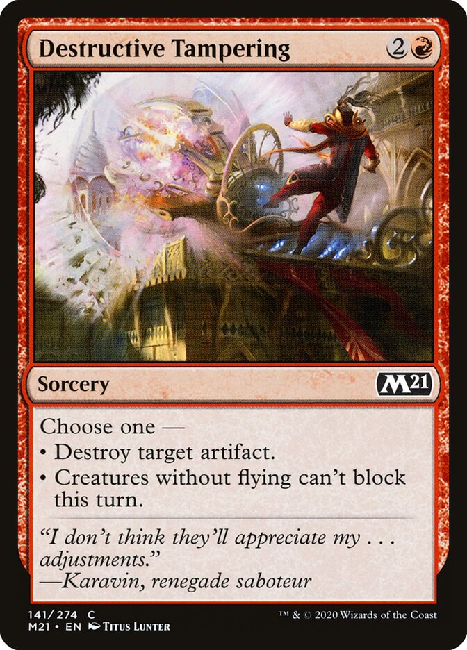 Destructive Tampering, Core Set 2021 · 141/274