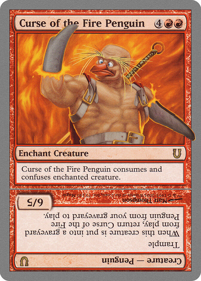 Curse of the Fire Penguin // Curse of the Fire Penguin Creature, Unhinged · 73/140