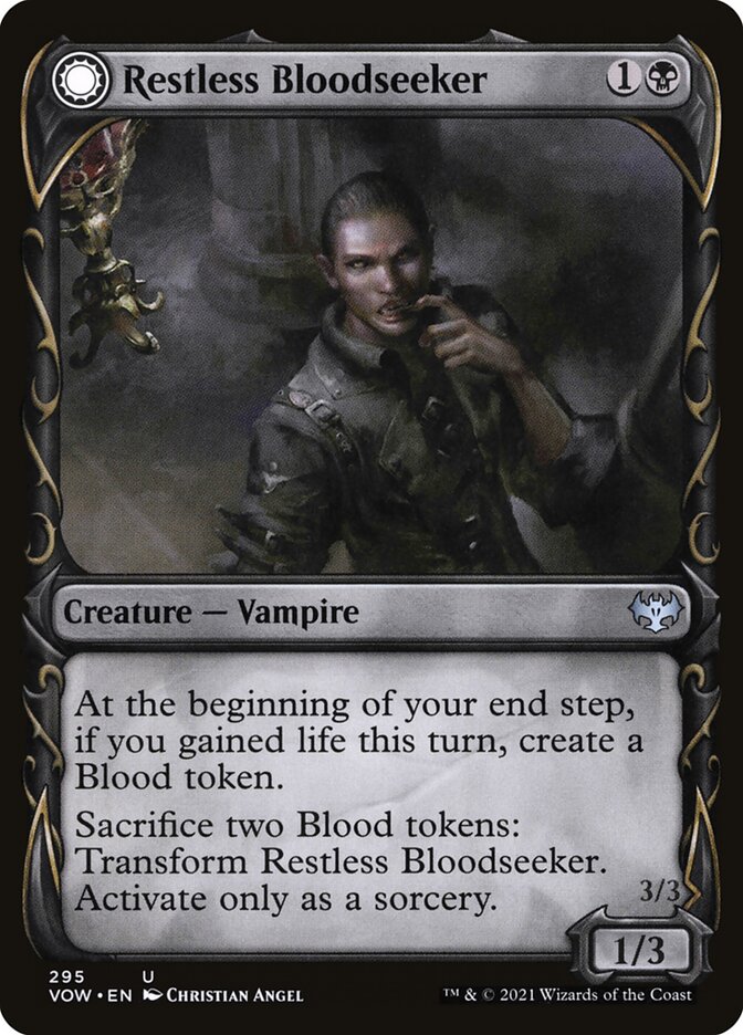 Restless Bloodseeker // Bloodsoaked Reveler, Innistrad: Crimson Vow · 295