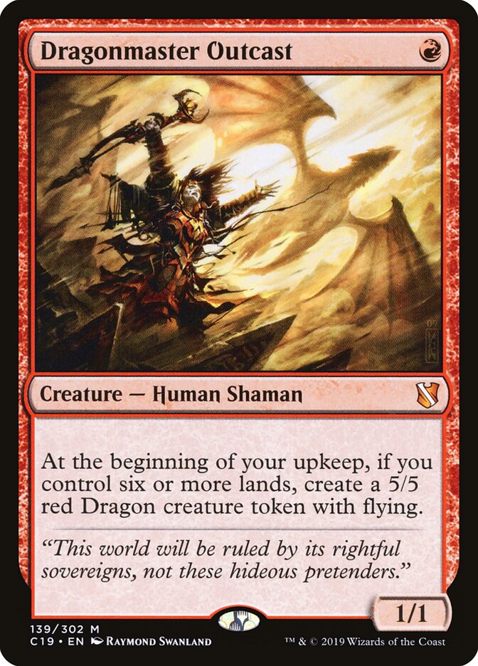 Dragonmaster Outcast, Commander 2019 · 139/302