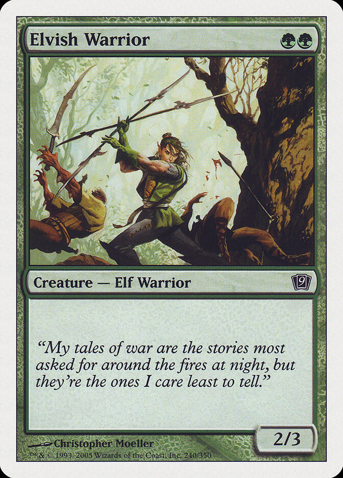 Elvish Warrior, Ninth Edition · 240/350