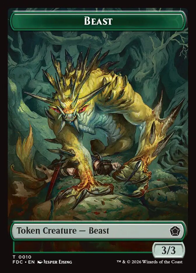Beast, Foundations Commander Tokens · 0010