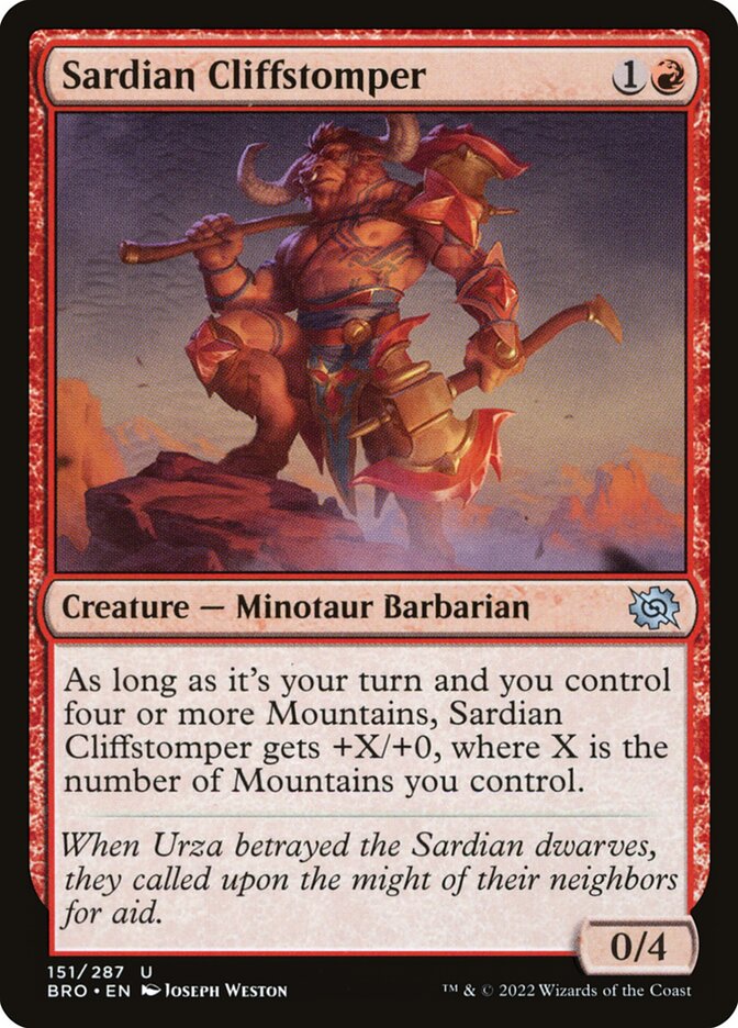 Sardian Cliffstomper, The Brothers' War · 151/287