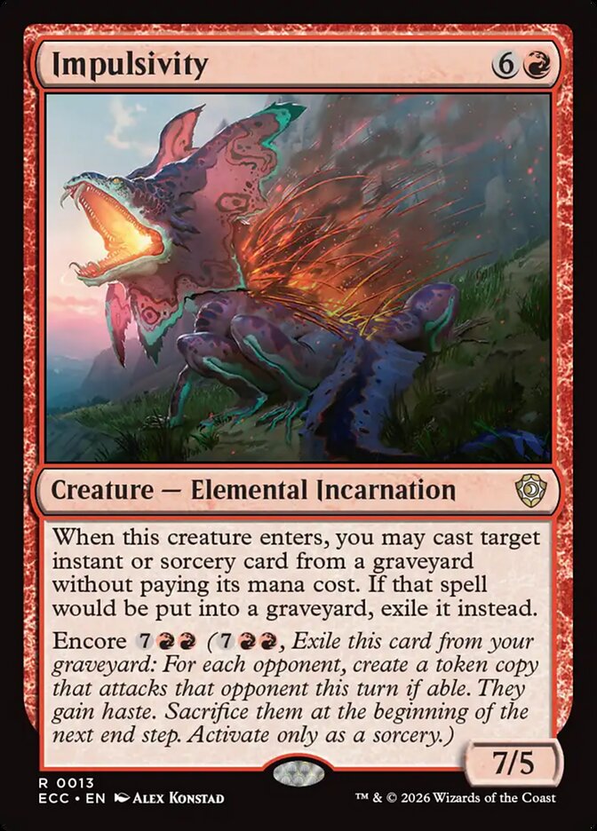 Impulsivity, Lorwyn Eclipsed Commander · 0013