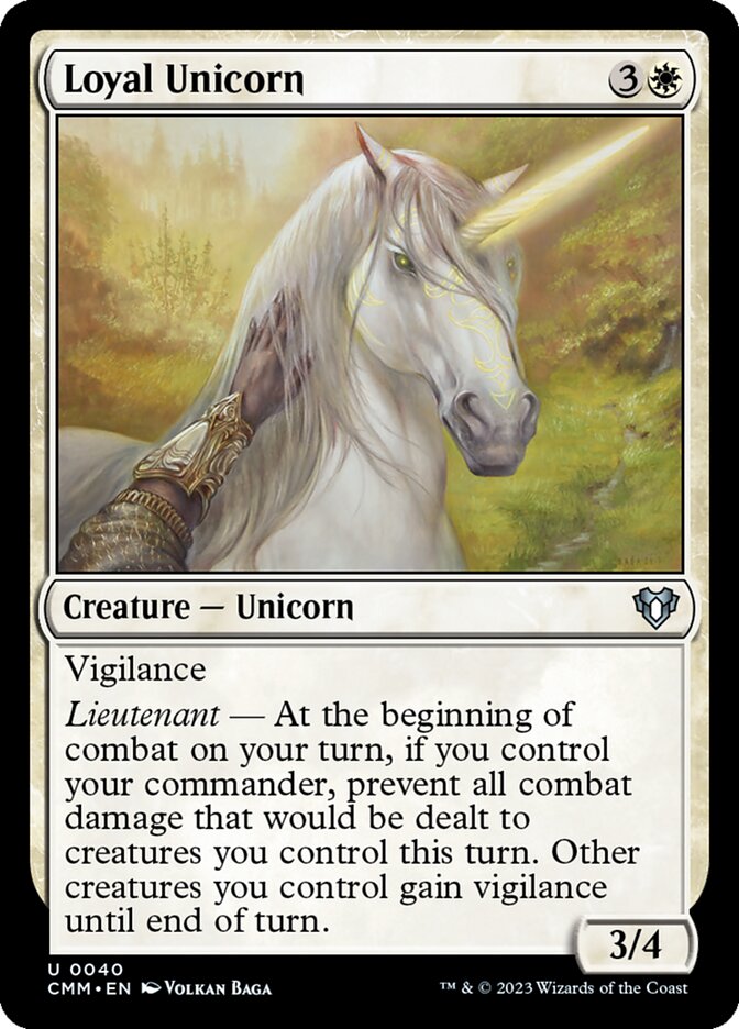 Loyal Unicorn, Commander Masters · 0040