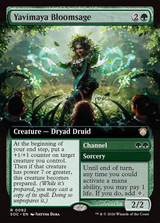 Yavimaya Bloomsage // Channel, Secrets of Strixhaven Commander · 0092