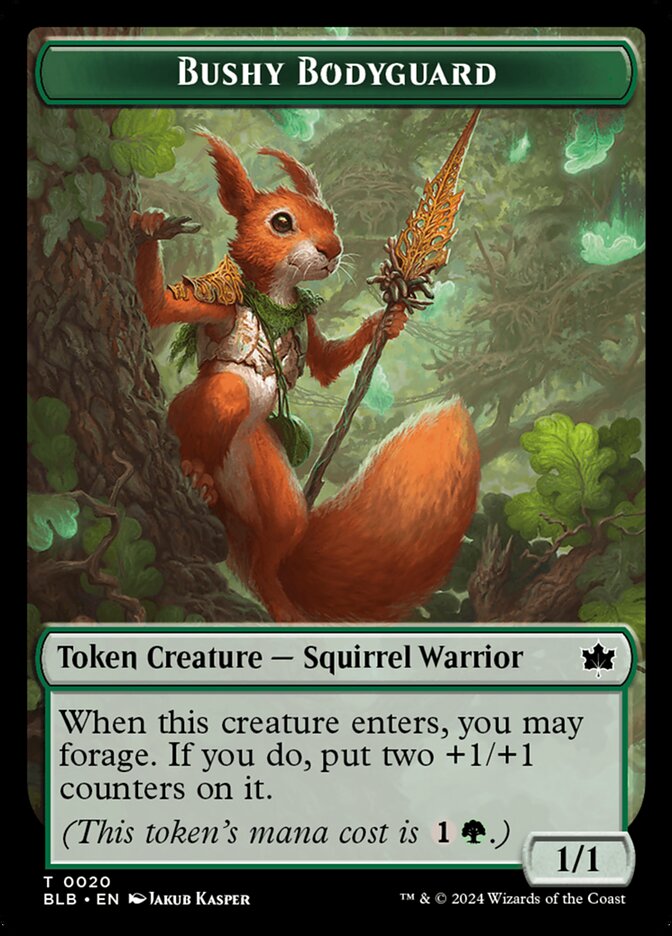Bushy Bodyguard, Bloomburrow Tokens · 0020