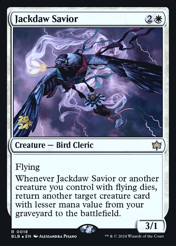 Jackdaw Savior, Bloomburrow Promos · 0018