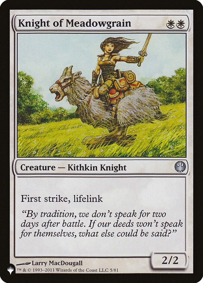 Knight of Meadowgrain, The List · ddg-5