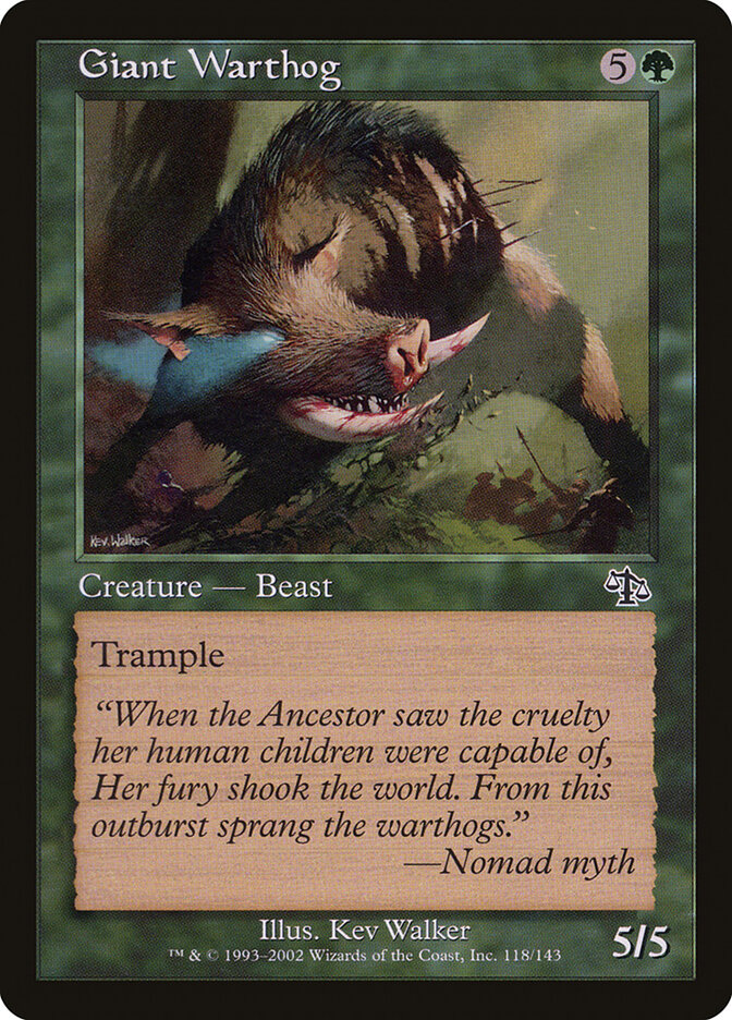 Giant Warthog, Judgment · 118/143