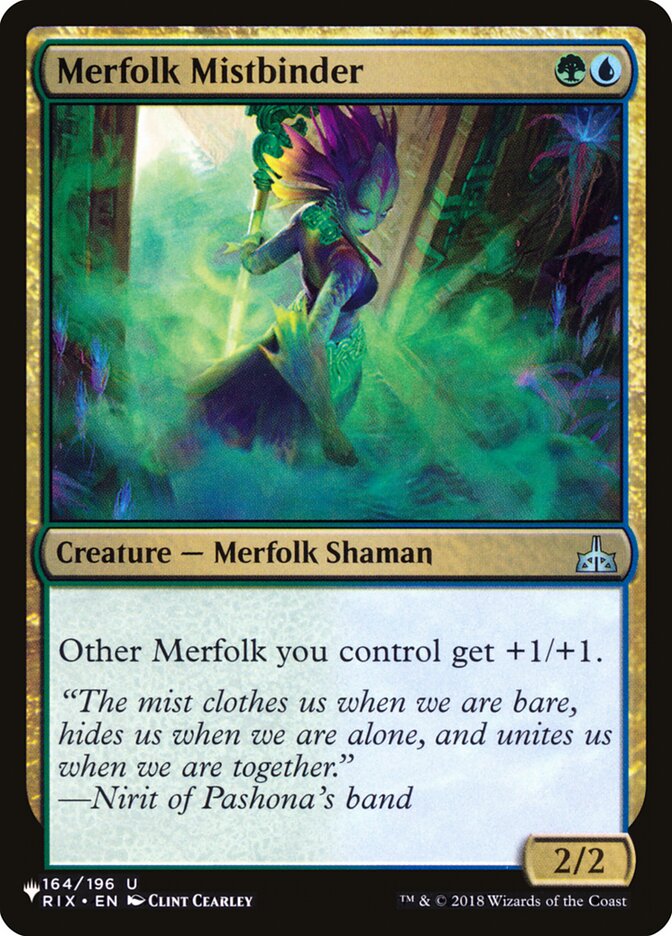Merfolk Mistbinder, The List · rix-164