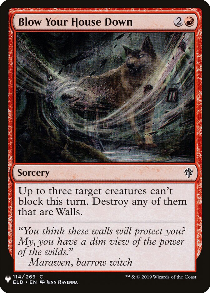 Blow Your House Down, The List · eld-114