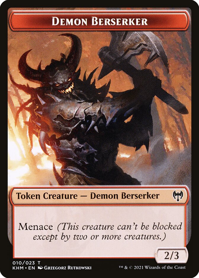 Demon Berserker, Kaldheim Tokens · 010