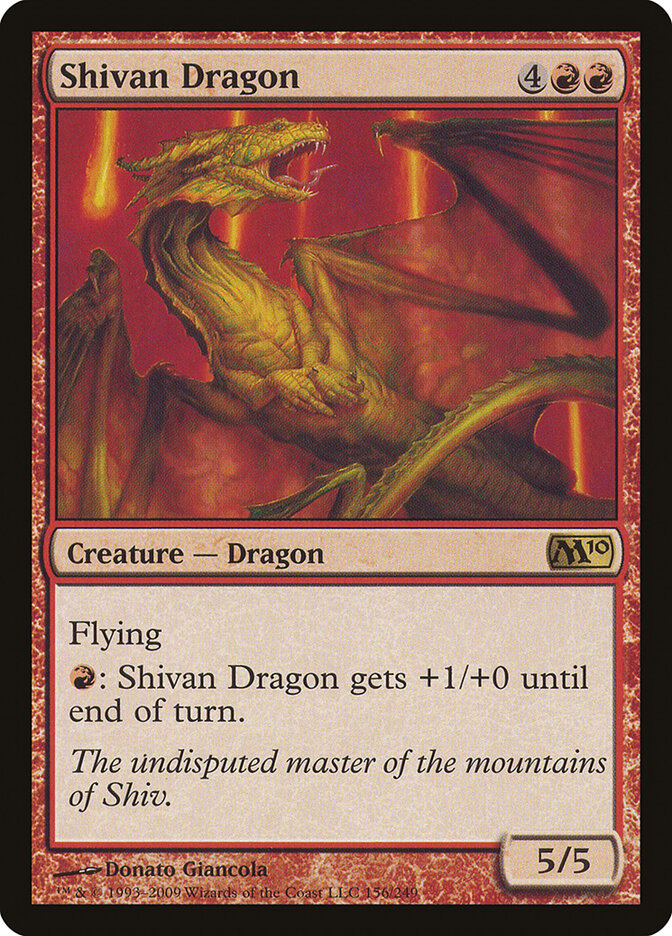 Shivan Dragon, Magic 2010 · 156/249