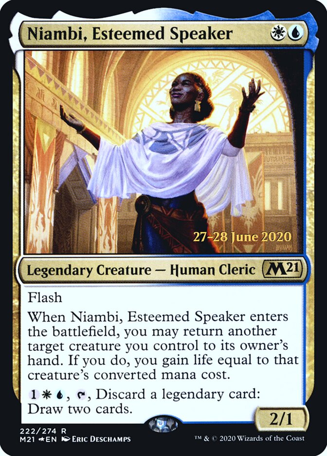 Niambi, Esteemed Speaker, Core Set 2021 Promos · 222/274