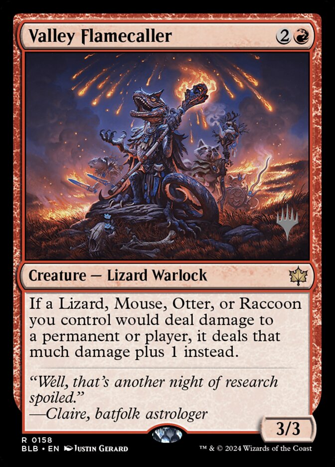 Valley Flamecaller, Bloomburrow Promos · 0158
