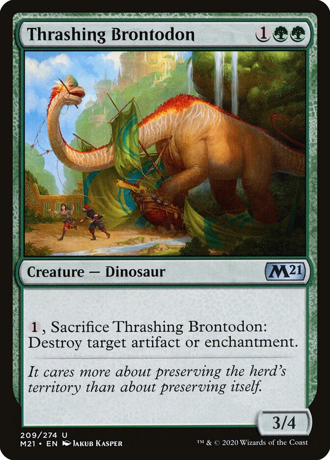 Thrashing Brontodon, Core Set 2021 · 209/274