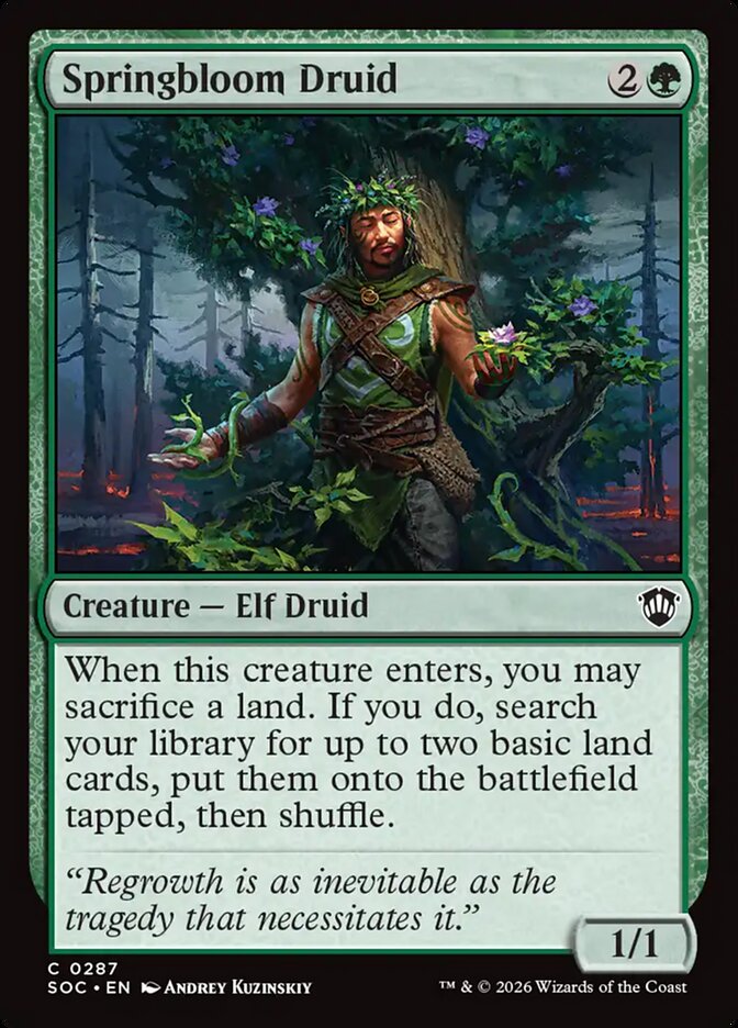 Springbloom Druid, Secrets of Strixhaven Commander · 0287