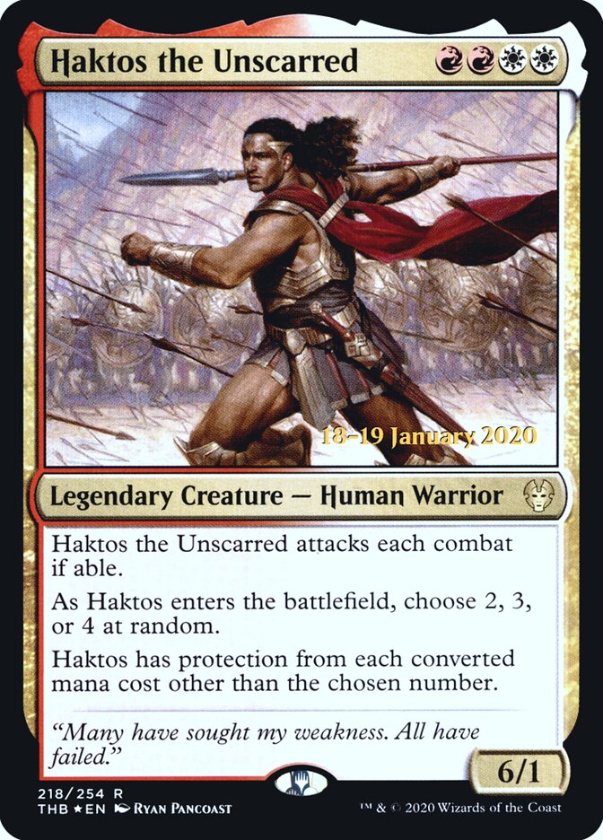 Haktos the Unscarred, Theros Beyond Death Promos · 218/254