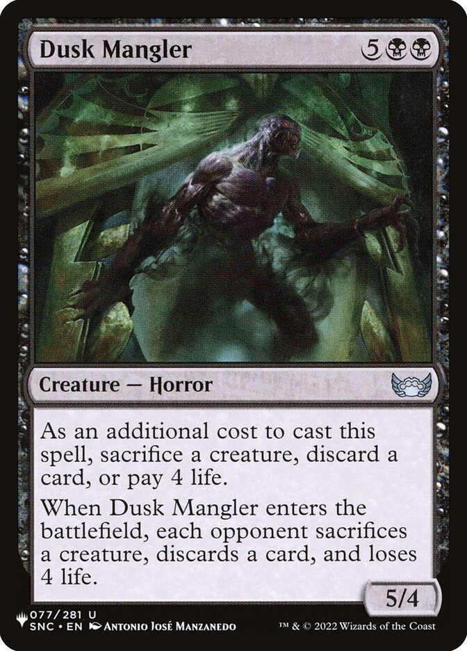 Dusk Mangler, The List · snc-77