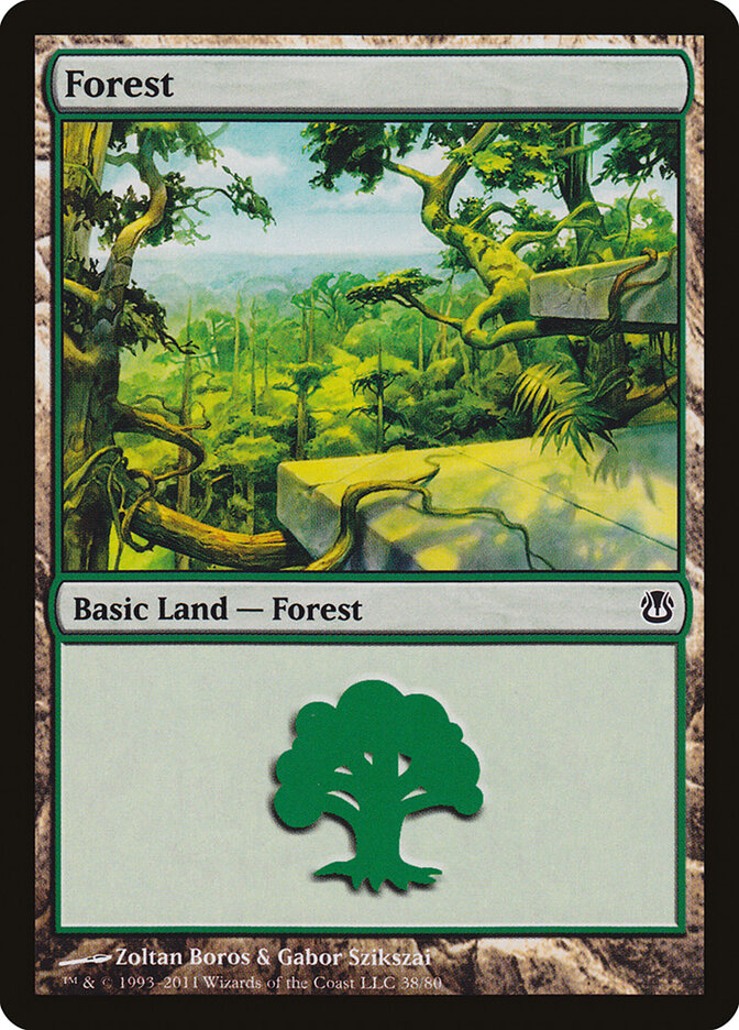 Forest, Duel Decks: Ajani vs. Nicol Bolas · 38/80