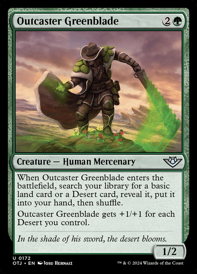 Outcaster Greenblade, Outlaws of Thunder Junction · 0172