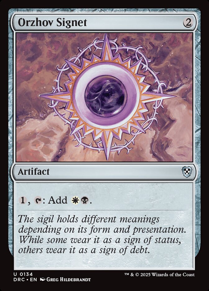 Orzhov Signet, Aetherdrift Commander · 0134