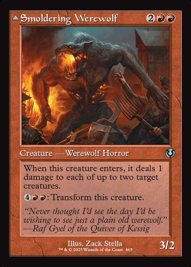Smoldering Werewolf // Erupting Dreadwolf, Innistrad Remastered · 0465