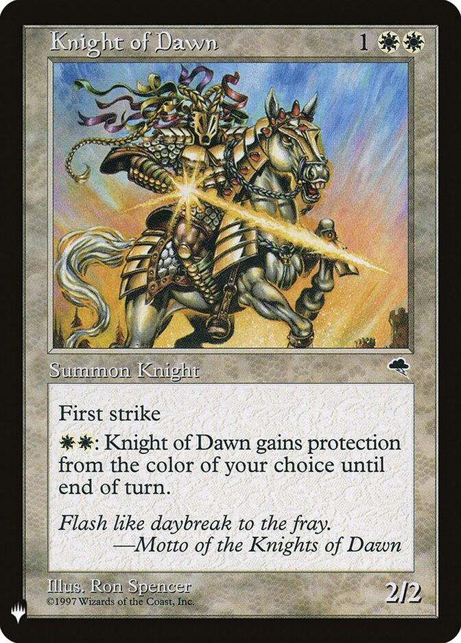 Knight of Dawn, The List · tmp-26