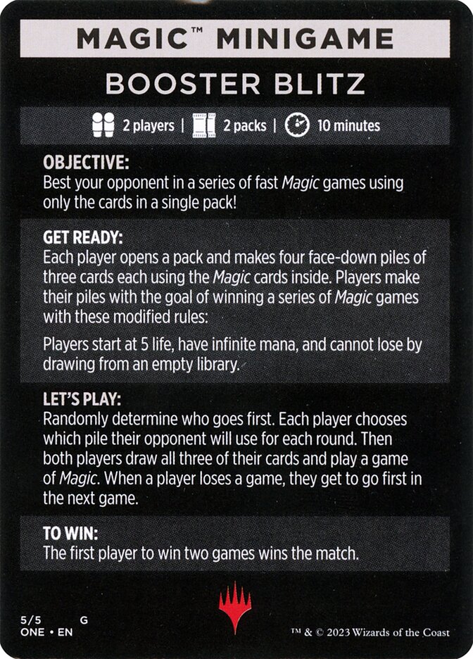 Booster Blitz, Phyrexia: All Will Be One Minigames · 005