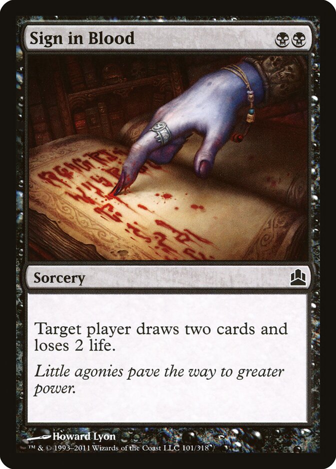 Sign in Blood, Commander 2011 · 101/318