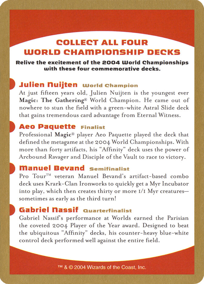 2004 World Championships Ad, World Championship Decks 2004 · 0/103