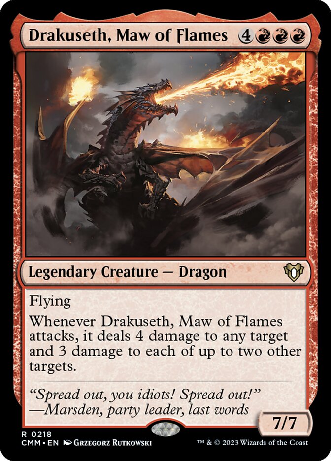 Drakuseth, Maw of Flames, Commander Masters · 0218