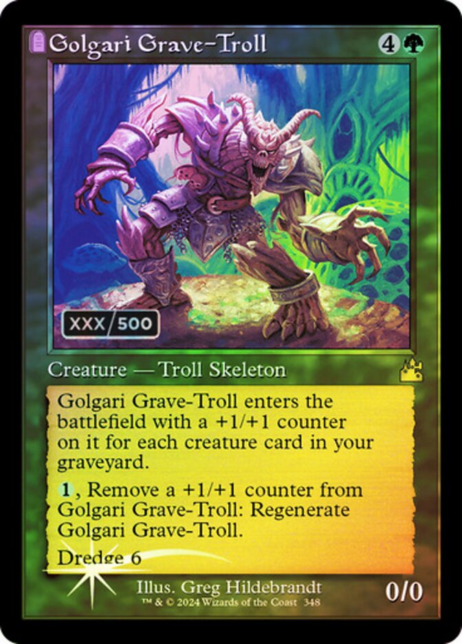Golgari Grave-Troll, Ravnica Remastered · 348z