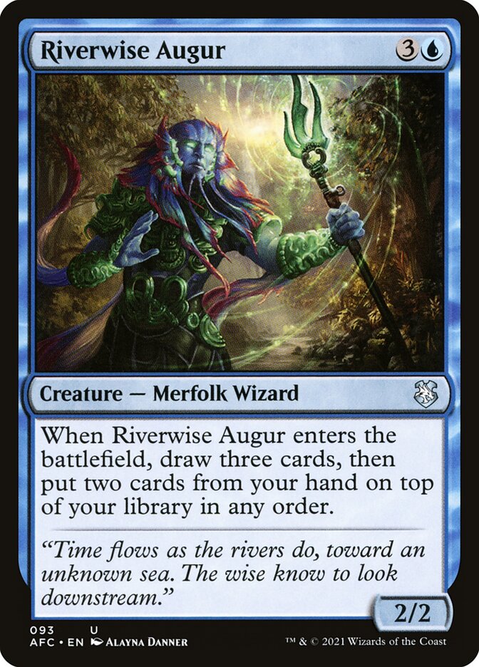 Riverwise Augur, Forgotten Realms Commander · 093