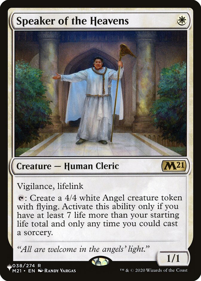 Speaker of the Heavens, The List · m21-38