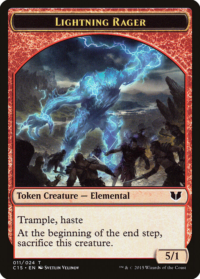 Lightning Rager, Commander 2015 Tokens · 011