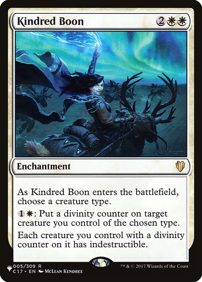 Kindred Boon, The List · c17-5