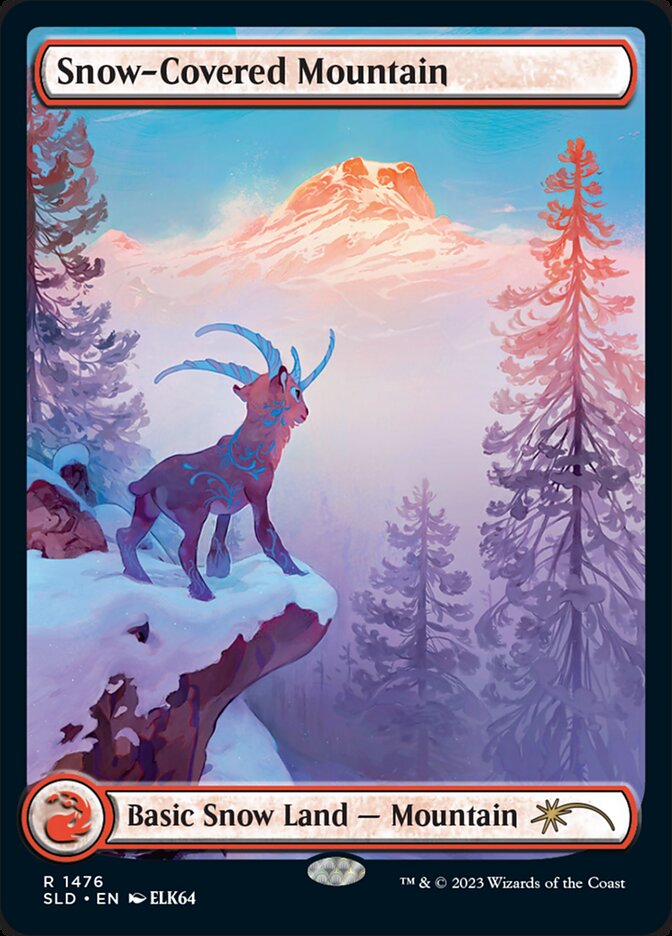 Snow-Covered Mountain, Secret Lair Drop · 1476