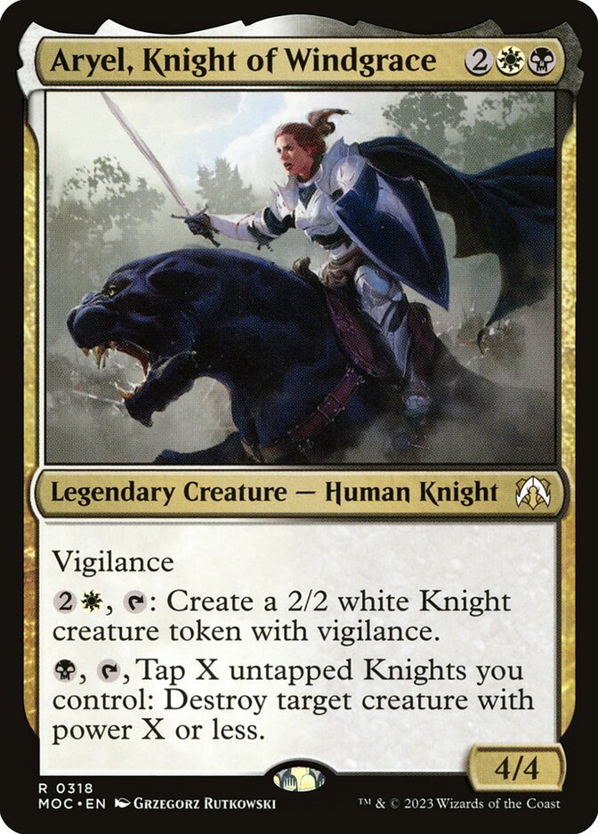 Aryel, Knight of Windgrace, March of the Machine Commander · 0318