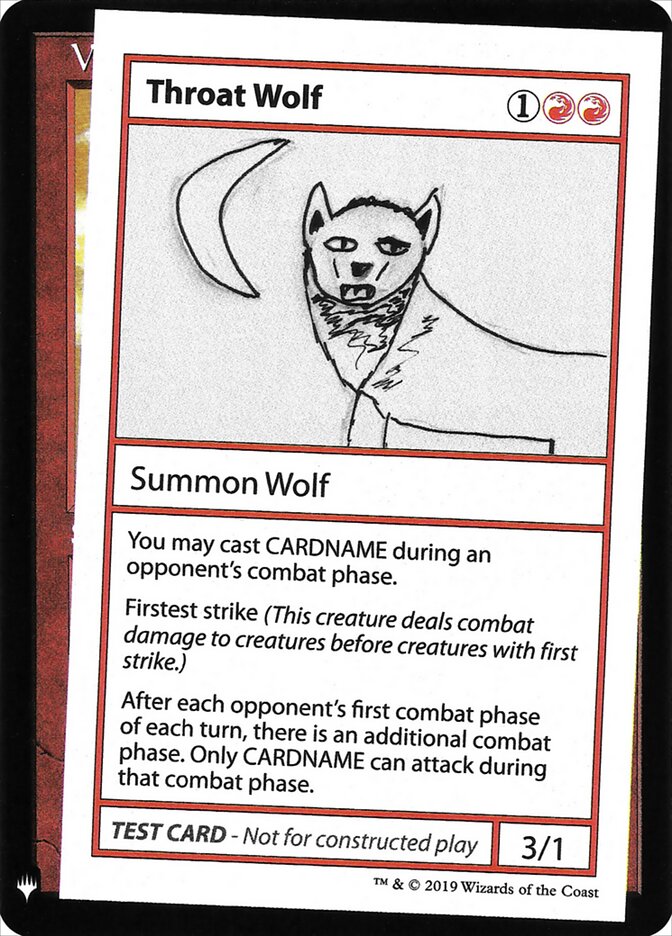 Throat Wolf, Mystery Booster Playtest Cards 2019 · 065/121