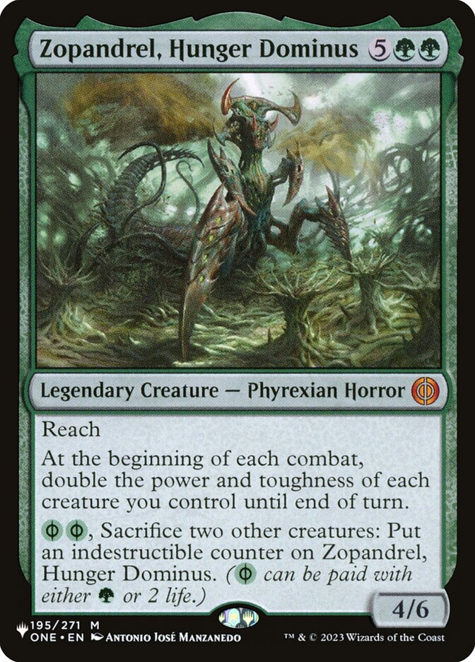 Zopandrel, Hunger Dominus, The List · one-195