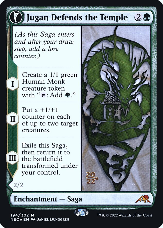 Jugan Defends the Temple // Remnant of the Rising Star, Kamigawa: Neon Dynasty Promos · 194/302