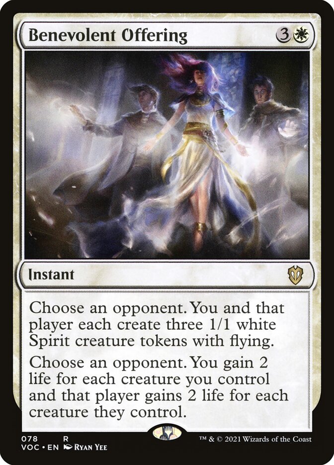 Benevolent Offering, Crimson Vow Commander · 078